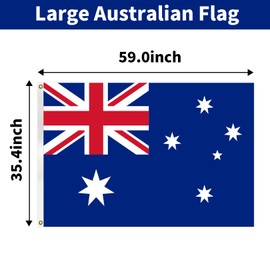Large Australian Flag, Australian Party Decorations 3 X 5 Ft Australia Flag,Vivid Color and UV Fade Resistant Australian National Flags for Australian National Day