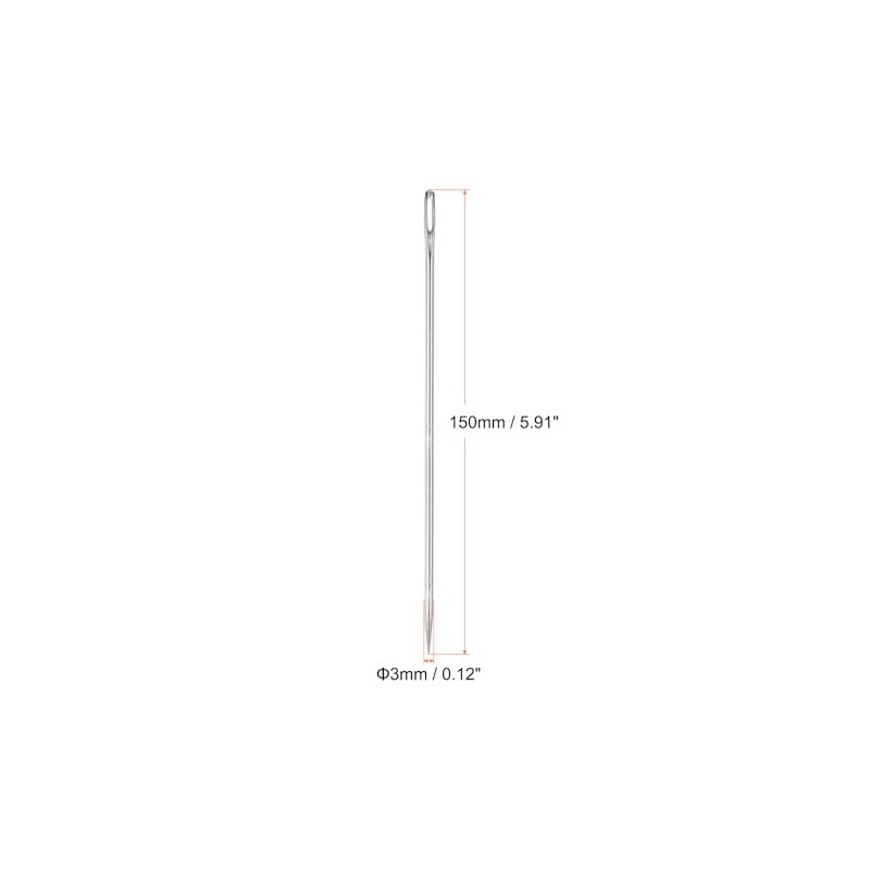 HARFINGTON 2Pcs Aguja de Tapicería con Ojo Grande Extra Largo