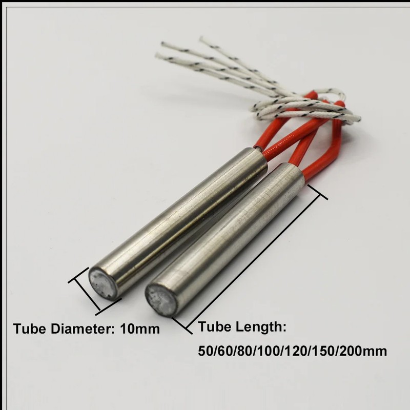 Premium Stainless Steel Industrial Cartridge Heaters (220V, 10mm Diameter) –