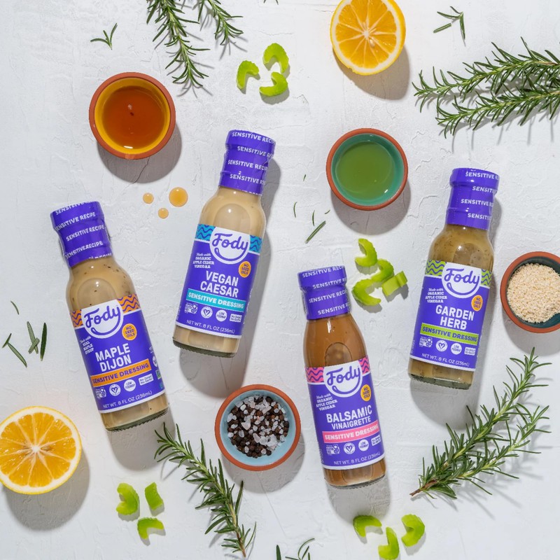Fody Foods Ceasar Salad Dressing, 8 Oz, Garlic and Onion
