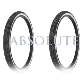 Ralson PAIR OF WHITE BICYCLE GENUINE RALSON TIRES IN 26X 2 X 1-3/4 S7 DIAMOND TREAD