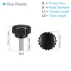 CoCud Knurled Thumb Screws, M5 Thread 15mm Thread Length 21mm