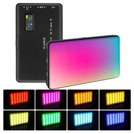 LUXCEO W140 LED Video Light RGB,Portable Light Photography,140 Lamp Beads Camera Lighting for Vlog,Live Broadcast,Interview(3100mAh,CRI 95+,2500-9000K)
