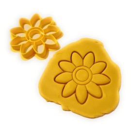 Genérico T3D Cookie Cutters Daisy Flower Cookie Cutter, Suitable for Cakes Biscuit and Fondant Cookie Mold for Homemade Treats, 3.50 inches x 3.50 inches x 0.55 inches