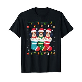 Havanese Dog in Christmas Men Women Kids Xmas Pajama T-Shirt
