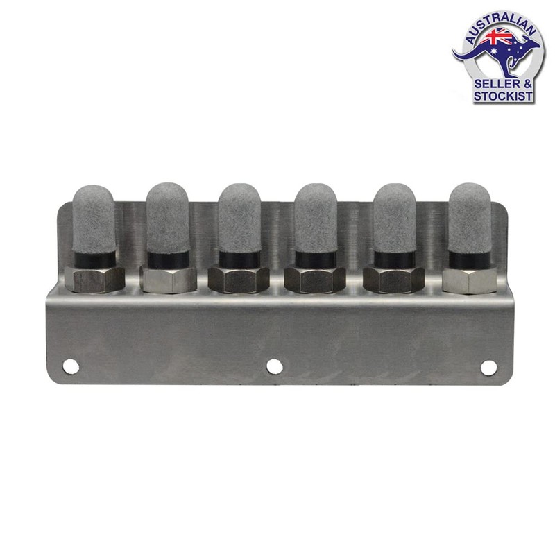 Universal 6 Port / 6 Point Diff Breather Kit Blue