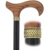 Derby Comfort Cane with Stained Ash Wood Handle, Black Beechwood