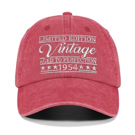 Rybicag - Regalos de cumpleaños para él y ella, gorra de béisbol ideal para hombres y mujeres, sombrero clásico, 03.Red, Talla única