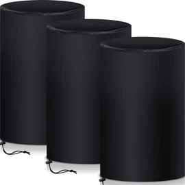 55 Gallon Drum Cover, 210D Oxford Cloth Water Storage Barrel Cover, 25 x 37 Inch Outdoor Waterproof Rain Snow Bucket lid with Drawstring, UV Protection, Anti Dust(1 Pcs)