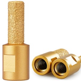 YINSHIU Diamond Mortar Raking Bit, 10mm x 25mm, M10 Thread, Gold, for Angle Grinder,Concrete Drill Bit，Dremel Grout Removal Bit