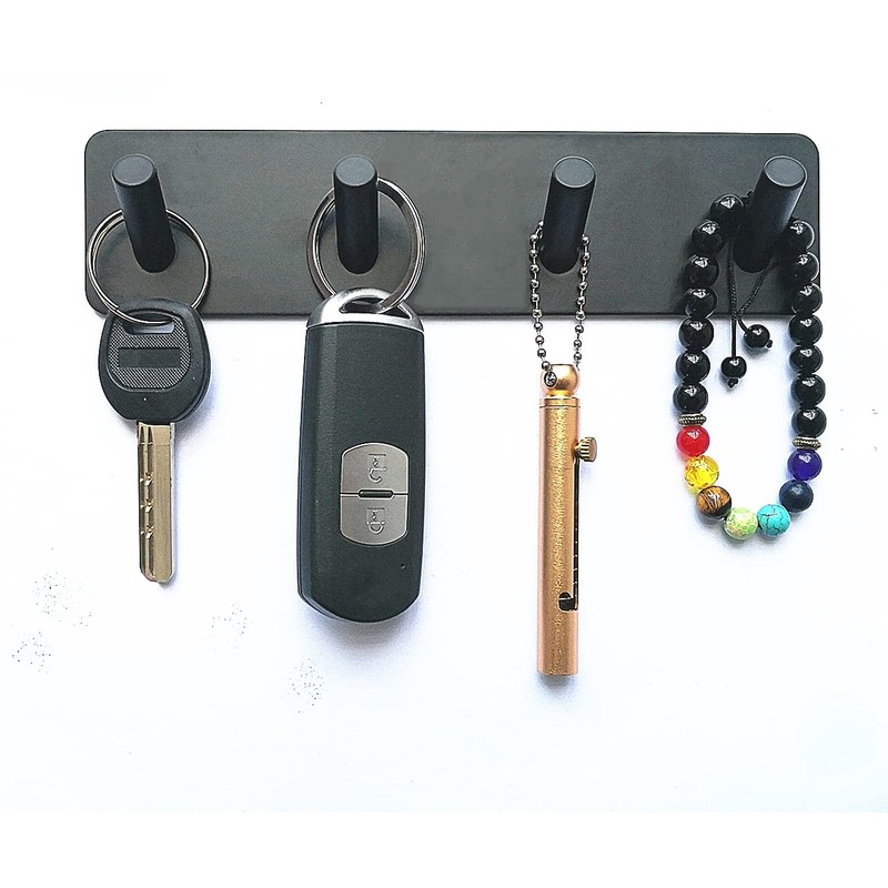 FULLINY Key Holder for Wall - Adhesive Key Hooks with