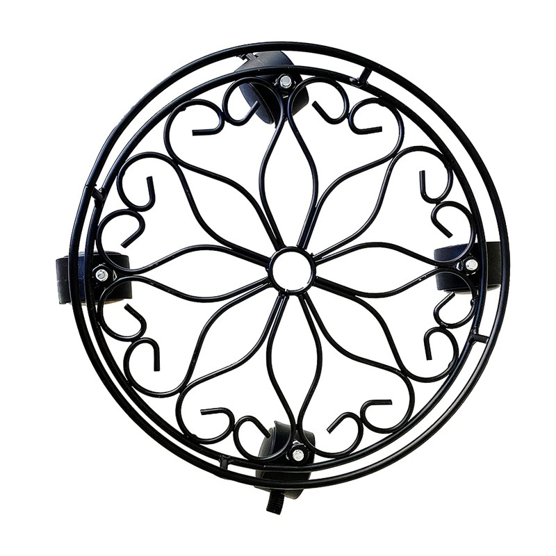 Lily's Home Raised Rolling Planter Pot Dolly / Caddy Stand