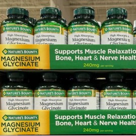 Nature's Bounty High Absorption Magnesium Glycinate 240mg 180 Capsules