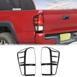Aunginsy Tail Light Lamp Cover Compatible with Toyota Tacoma 2016-2023 Car Rear Taillight Lamp Guard Frame Bezels Tail Brake Light Trim Cover Rear Headlight Decorative Cover Protection ABS Accessories