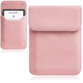 T Tersely Sleeve Case for 6 inch All-New Kindle 11th Gen 2024/2022, Kindle 10th 2019, Kindle Paperwhite 10th 2018, Kindle 5/6/7th 2012-2016 Version, Kobo Clara, Lightweight, Portable, Pouch Bag, Pink