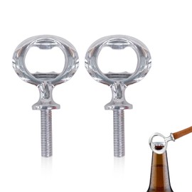 NIIIYTYB 2PCS Bottle Opener Insert for Wood Metal Blank Kits for Projects DIY Bottle Openers Bulk Silver Stainless Steel Openers for Craft Kit for Custom Wedding Party