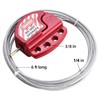 Patioer Lockout Tagout Cable Lock, 1/4" x 6ft Adjustable Cable