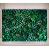 CORFOTO 6x4ft Fabric Tropical Green Leaves Wall Backdrop Jungle Forest