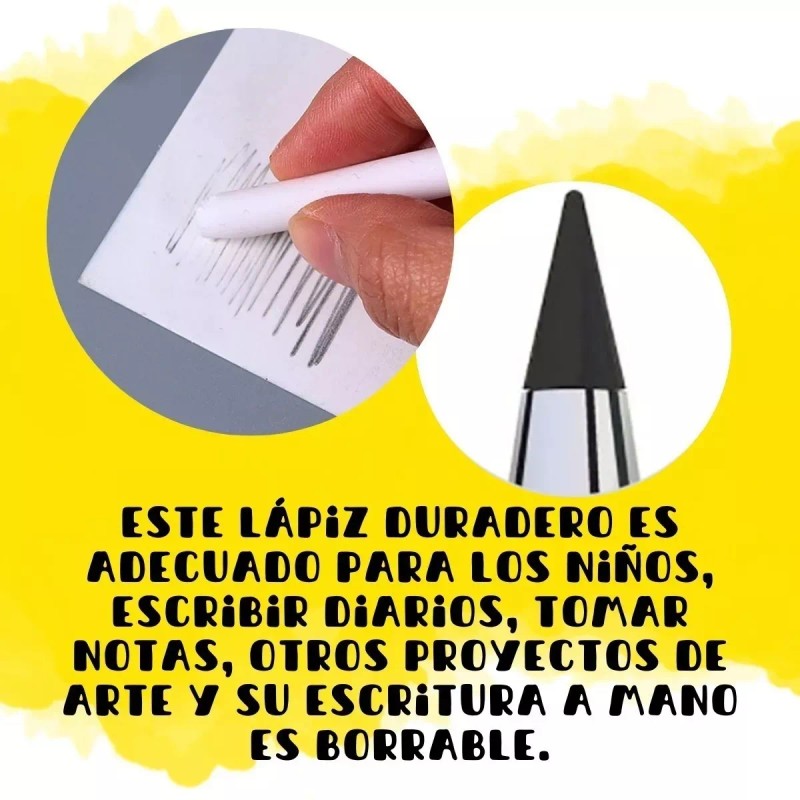 Veraly Lápiz Infinito Mágico Delgado Portátil Reutilizable 1pz