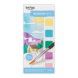 Brea Reese: Watercolor Bookmark Pad - Winter Wonderland - Compact Paint Palette, 8 Holiday Themed Pages & 4 Blank Sheets, Festive Adult Art Activity