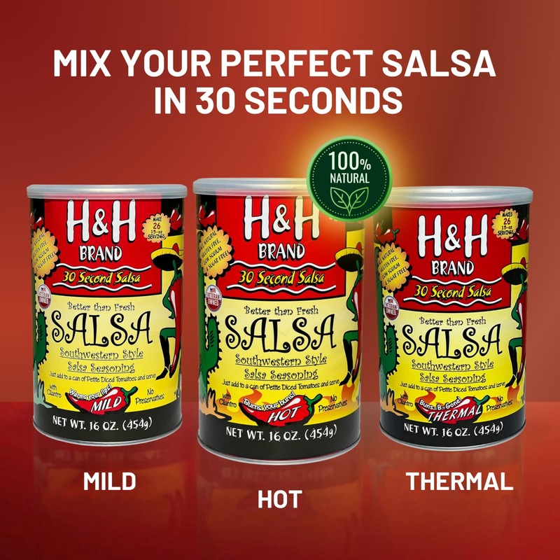 30 Second Salsa Seasoning Mix - Hot, (16-oz. Can Makes