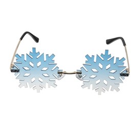Garneck Funny Snowflake Sunglasses 1 Pair Creative Cloud Glasses for Parties - Photo Booth Props and Holiday - Decorative Sunglasses for Summer Fun, blue