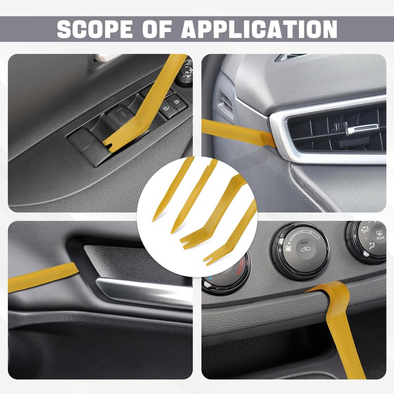 wuyaoyao 5PCS Auto Trim Removal Tool kit, No Scratch Plastic