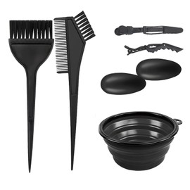 Hair Dye Set Hair Dye Set Hair Color Tools Professional Hair Dye Brush Set Hair Dye Brush Comb Bowl Ear Cap Hair Clip Hair Dye Hair Clip Reusable DIY Hair Dye Home Hairdresser Home Beginner Unisex
