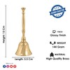 SATVIK 1 Pc Brass Puja Bells Indian Religious Diwali Festive