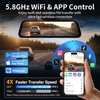 Mirror Dual Dash Camera with Voice Control,4K+2.5K 10" Rear View