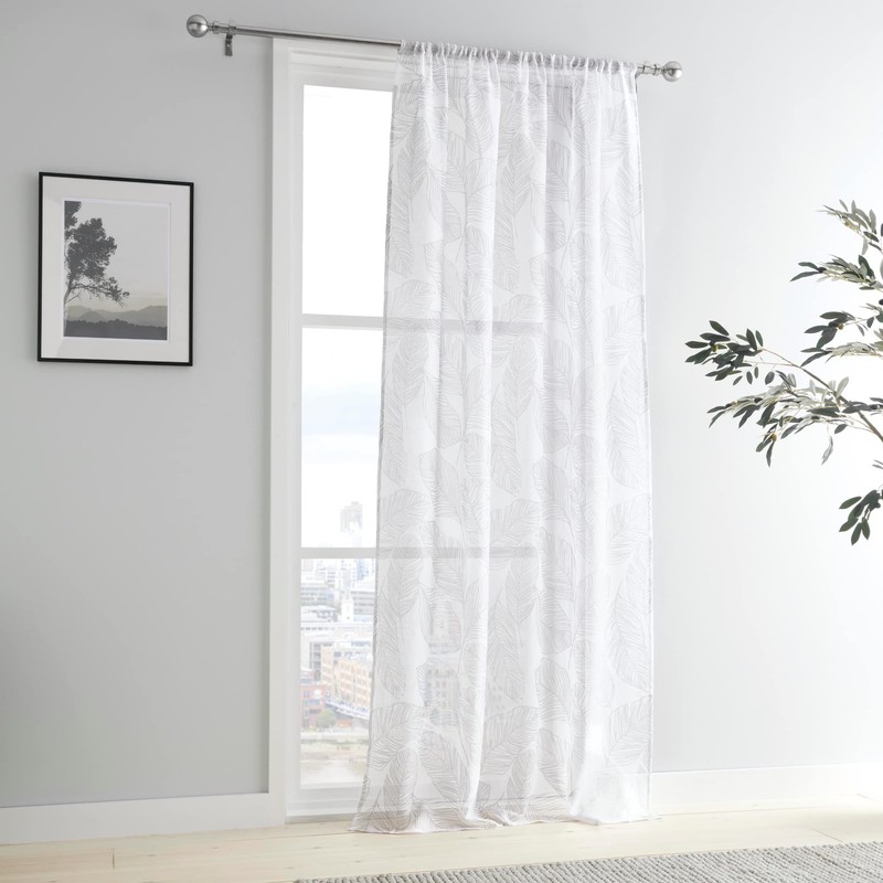 Fusion White Net Curtains for Window (Matteo) W55 x L54