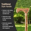 Brazos Rustic Wood Walking Cane, Twisted Hickory, Traditional Style Handle,