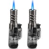 LcFun Butane Lighter 1 Pack Triple Jet Flame Torch Lighters