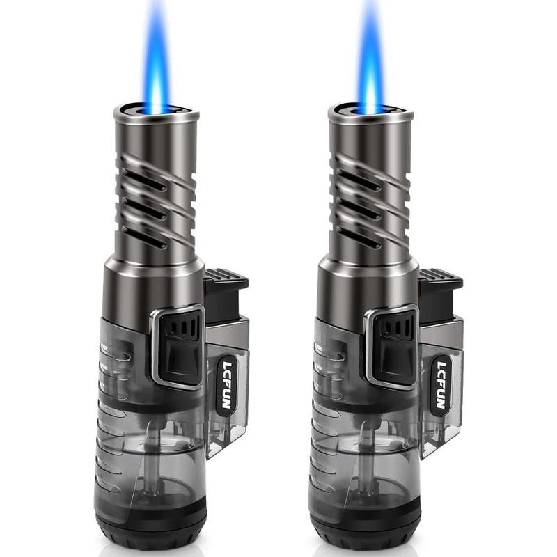 LcFun Butane Lighter 1 Pack Triple Jet Flame Torch Lighters