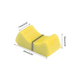 Boguish 20pcs Console Mixer Slide Fader Knobs with Black Markers for Replacement Potentiometer Knobs (fits Holes 4 x 0.9mm)