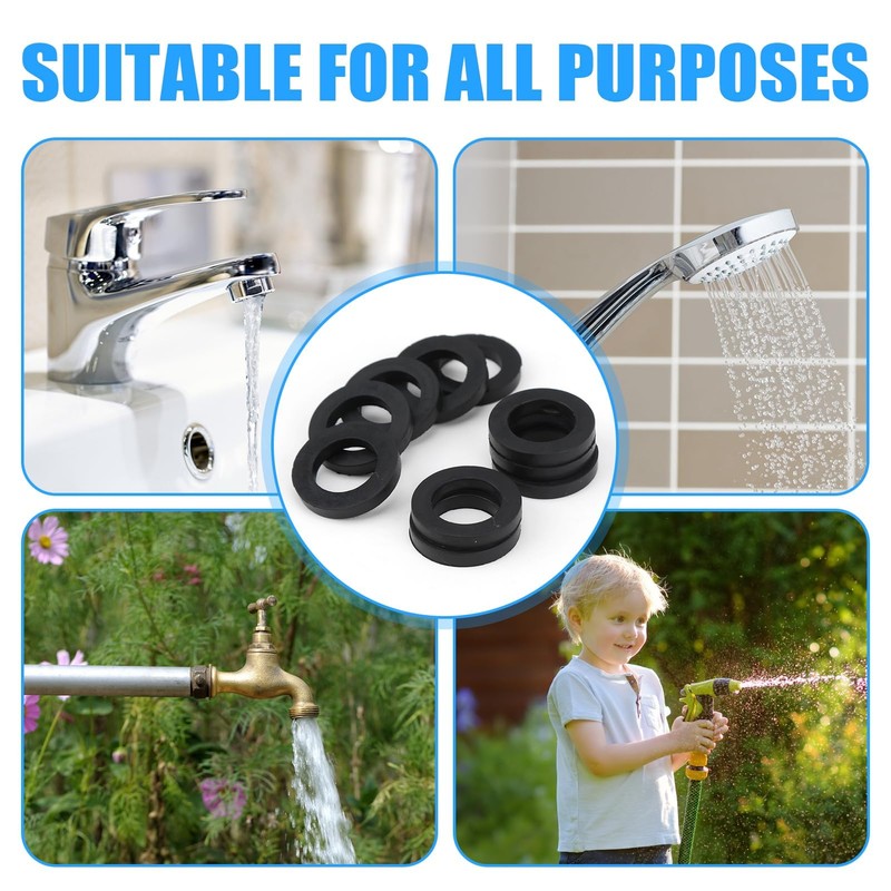 Pack of 10 Sealing Ring Shower Head, 3/4 Inch Seal,