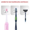 6pcs Adhesive Toothbrush Holder Wall Mounted, Multi-Function Storage Hook, Transparent