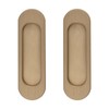 MOROBOR Self-Stick Oval Sliding Door Pulls, 2pcs Aluminum Alloy Hidden