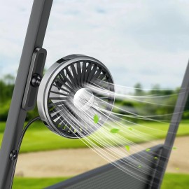 all-in-one_emporium ICARMOUNT Portable Golf Cart Fan USB Powered Cooling Fan for EZGO/Yamaha/Cl