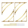 Small Gold Shelf Brackets, 15cm Triangle Shelving Brackets, Versatile Right