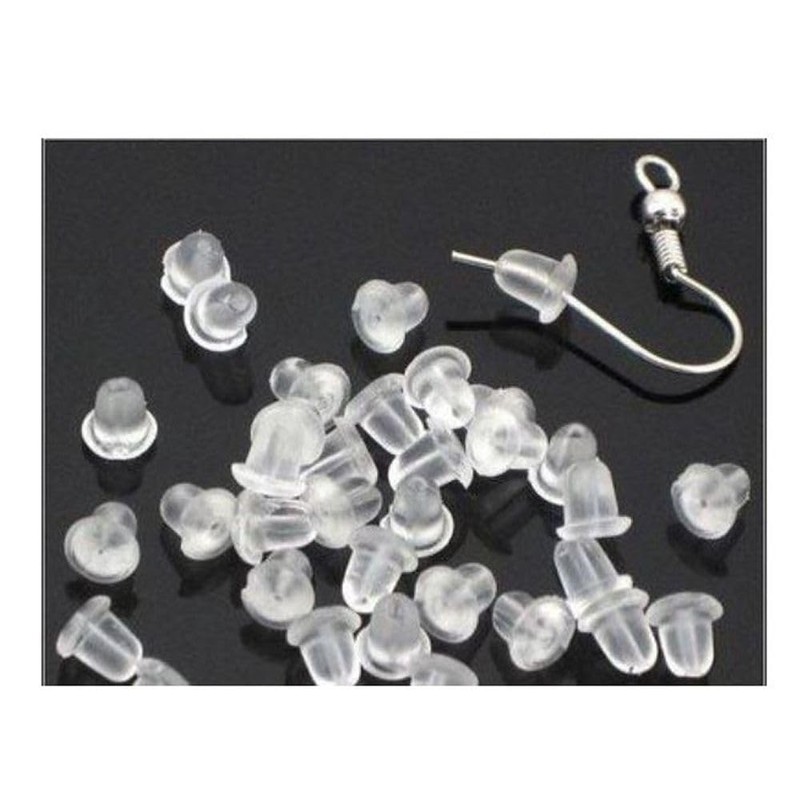 1000pcs Cute Rubber Flower Petal Style Earring Backs Earnuts Ear