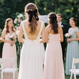 Bridesmaid Hair Bow Clips Bridal Shower Bowknot Hair Barrettes Bachelorette Party Accessories Proposal Gifts for Team Bride Wedding Hair Accessory for Bridesmaids