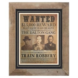 Wanted Poster: The Dalton Gang Custom Matted & Framed (F5)