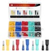 Nilight 200PCS Bullet Terminals Wire Connectors AWG 22-14 Female &