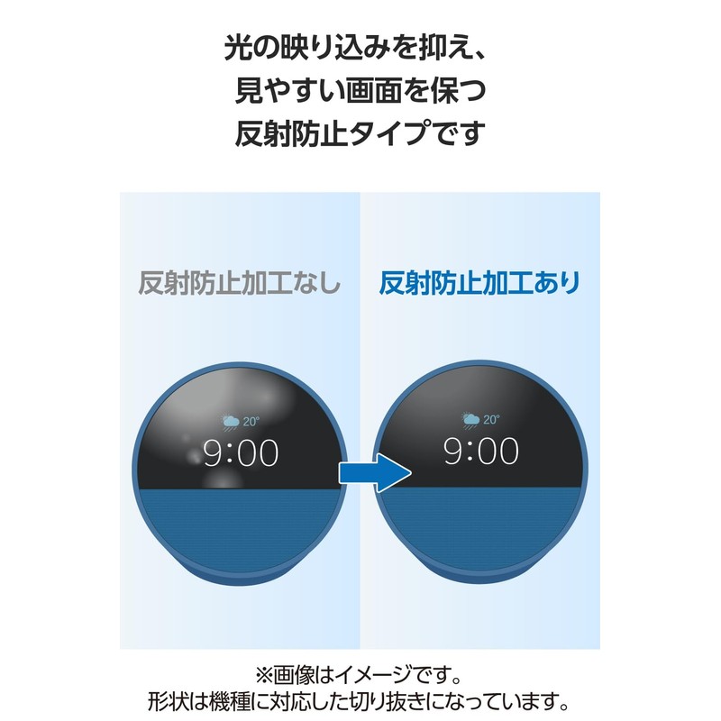 Elecom AISWESP1FLFTHDW [echo spot 2024 Release] Protective Film, High Definition,