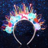 Evlry LED Crown Headband Luminous Shell Headpiece Glitter Starfish Beads