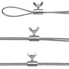 (6 Pieces) M6 Hand Twist Wire Rope Clamp 304 Stainless