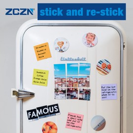 ZCZN 76 x 76 mm Sticky Notes, 100 Sheets/Pad, 4 Pads, Orange