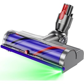 Upgrade-Motorhead Cleaner Direct Drive Head Replacement for Dyson V7,V8,Cyclone V10,V11,V15 Cordless Vacuum Cleaners attachments,LED Headlights with 270° Torque Brush Head for Carpets,Hardwood Floor