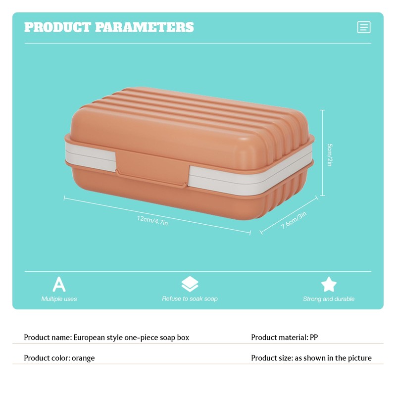 Bailinks 1 PCS Soap Dish, Portable Soap Box with Lid,